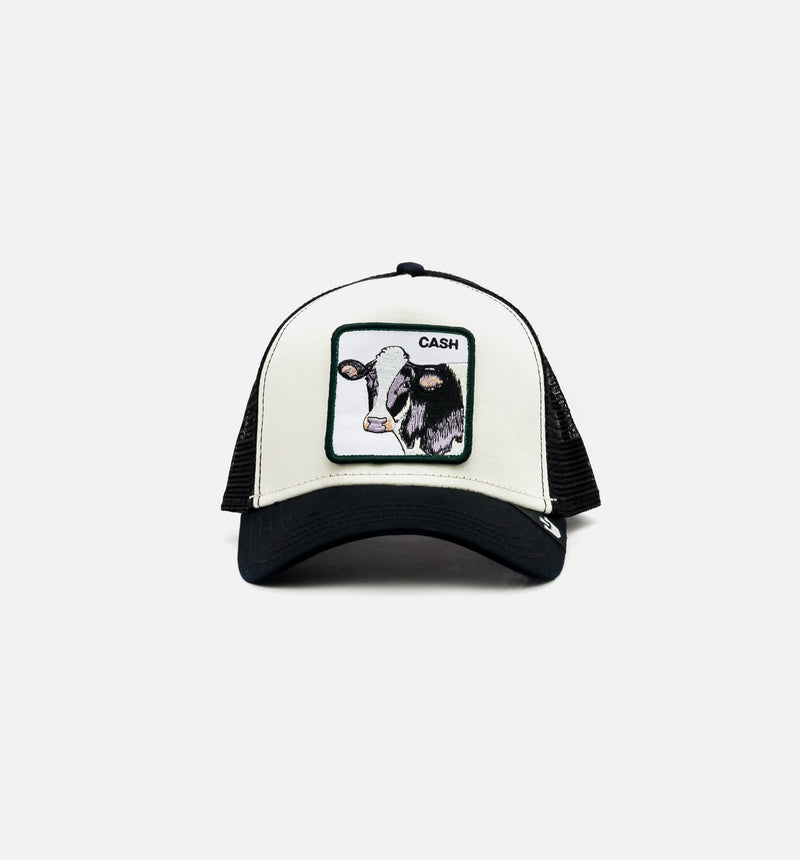 The Cash Cow Trucker Mens Hat - Black/White