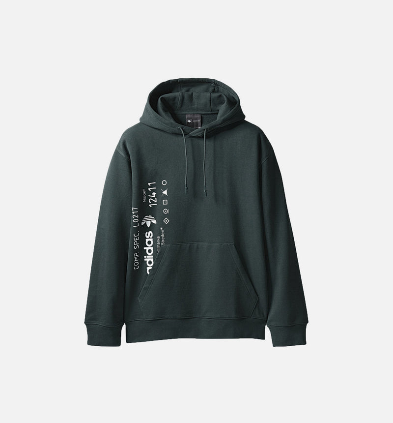 Alexander Wang X adidas Collection AW Graphic Mens Hoodie - Green/Green