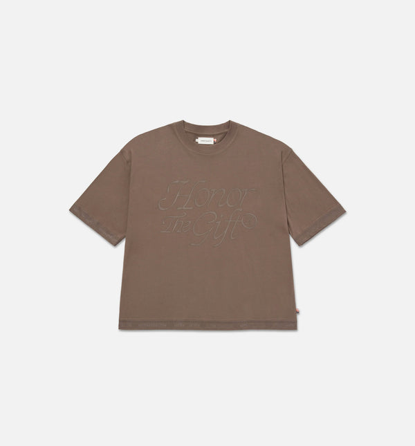 Honor HTG230190 HTG Cotton H Mens Short Sleeve Shirt - Grey