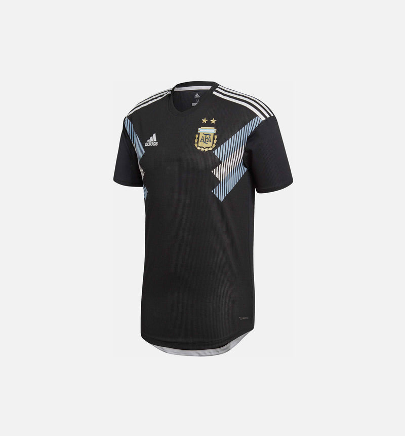 Argentina Away Authentic Mens Jersey - Black/Blue