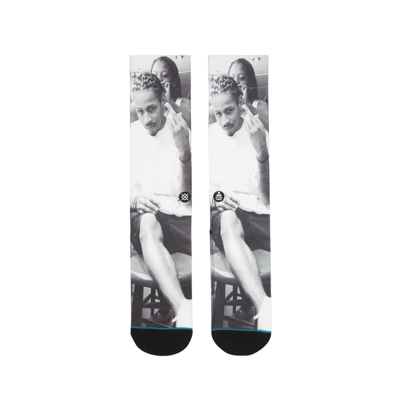 Allen Iverson G.L Braids Socks Men's - Black/White/Grey