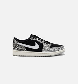 JORDAN CZ0790-001
 Air Jordan 1 Retro Low OG Black Cement Mens Lifestyle Shoe - Black/Grey Image 0