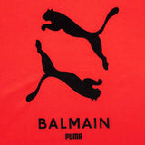 Balmain X Puma Mens Graphic T-Shirt - Red/Black