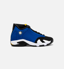 JORDAN 487471-407
 Air Jordan 14 Retro Laney Mens Lifestyle Shoe - Blue/Black Free Shipping Image 0