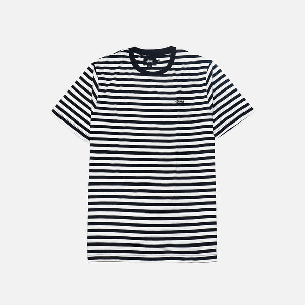 Stussy 114832-WHT Stüssy Stripe SS Crew - White – ShopNiceKicks.com