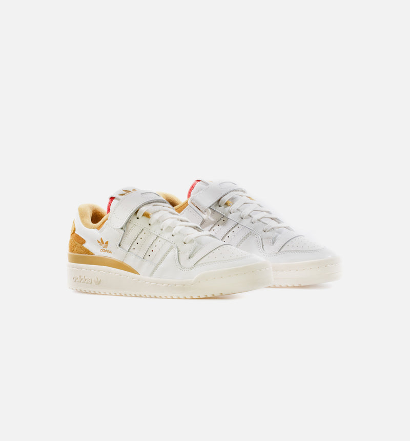 Forum 84 Low Mens Lifestyle Shoe - Cream White/Victory Gold /Red