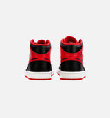 Air Jordan 1 Mid Alternate Bred Mens Lifestyle Shoe - Red/Black