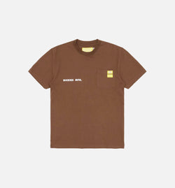 DICKIES WSNY3TB
 NYS Sun Dyed In Texas Heavyweight Pocket Short Sleeve Tee Mens T-shirt - Brown Image 0