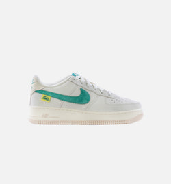 NIKE DO5877-100
 Air Force 1 LV Test of Time Grade School Lifestyle Shoe - Sail/Coconut Milk/Pearl White/Green Noise Image 0