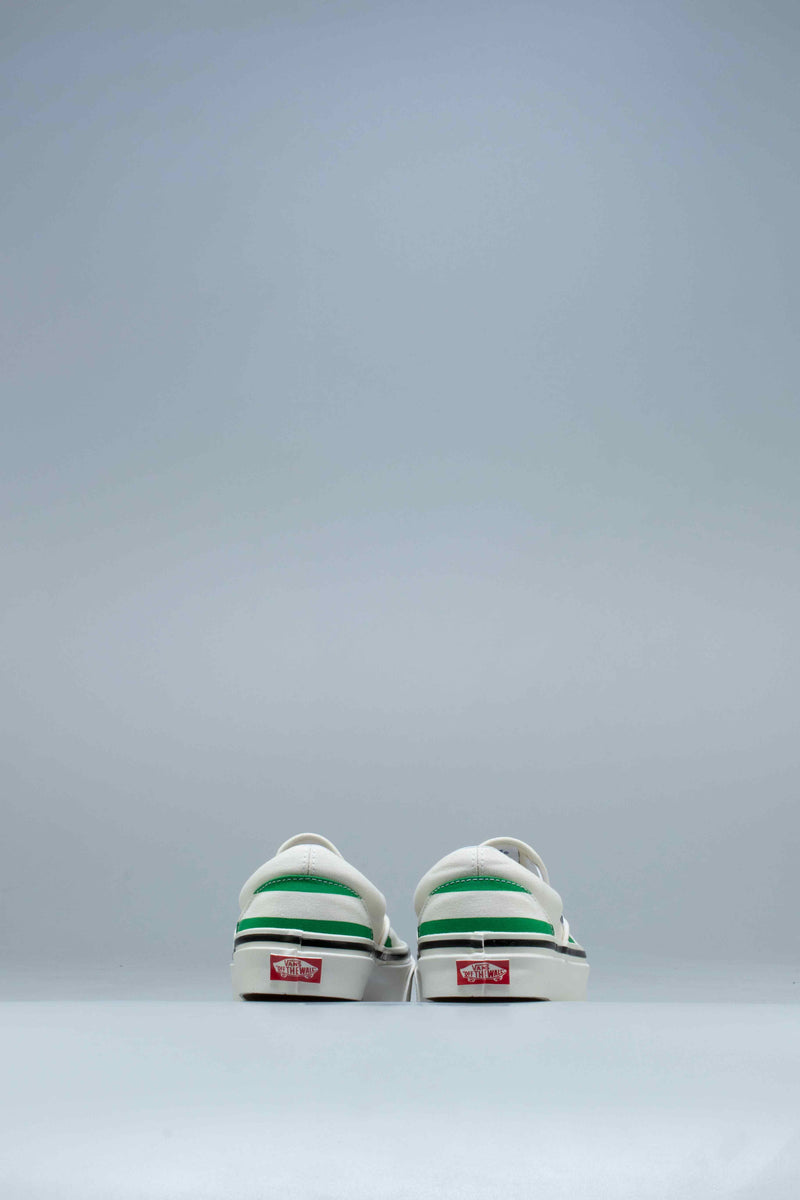 Anaheim Factory Classic Slip On 98 DX Mens Shoes - OG White/OG Emerald/Big Stripes