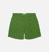 Jazz Checkered Short Mens Shorts - Green