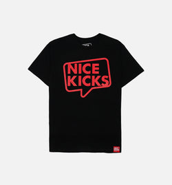 NICE KICKS ESSENTIALS FL14NK1-BLK
 Nice Kicks Classic Outline Tee Mens T-Shirt -  Black/Red Image 0