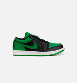 JORDAN 553558-065
 Air Jordan 1 Retro Low Lucky Green Mens Lifestyle Shoe - Black/Green Image 0