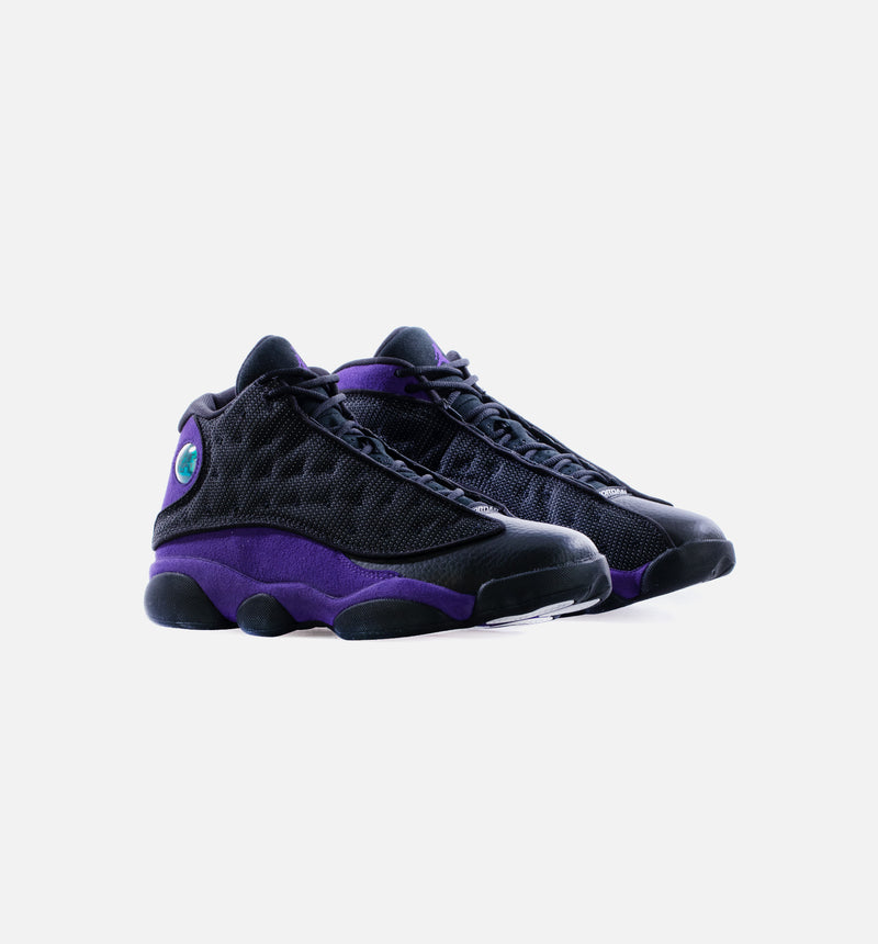 Air Jordan 13 Retro Court Purple Mens Lifestyle Shoe - Black/White/Court Purple Free Shipping