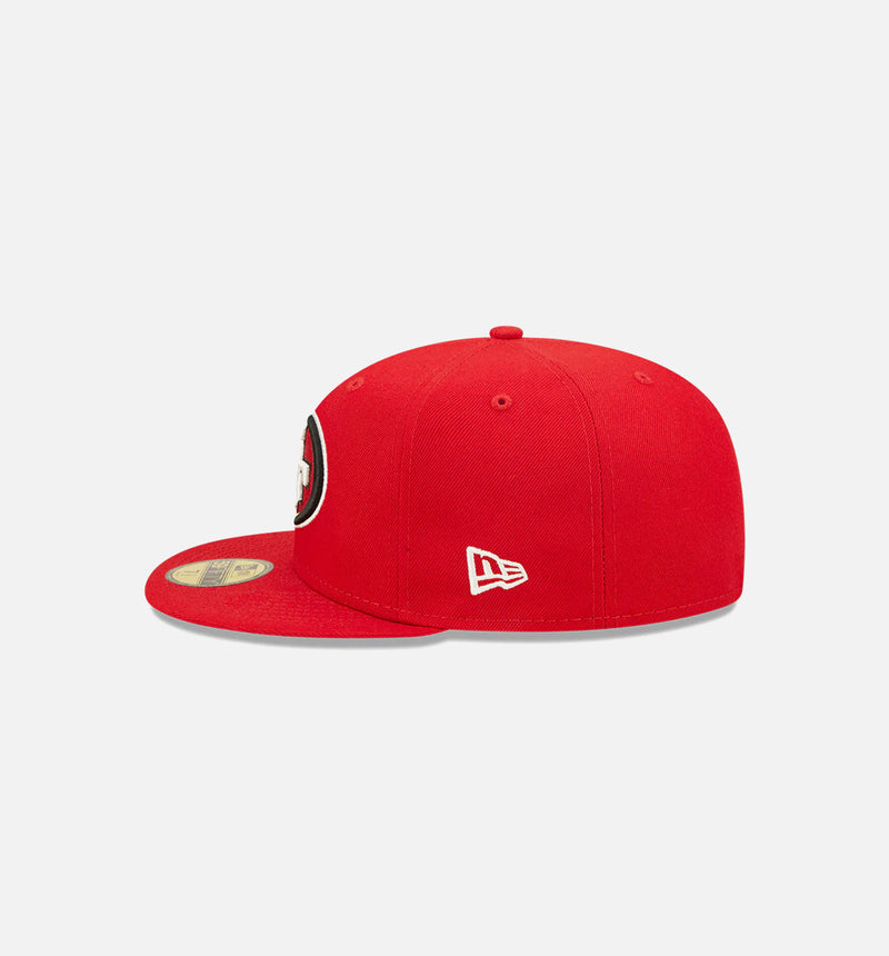 San Francisco 49ers Pop Sweat 59fifty Fitted Hat Mens Hat - Red