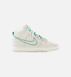NIKE DH0960-001
 Dunk High SE First Use Mens Lifestyle Shoe - Light Bone/Green Noise Limit One Per Customer Image 0
