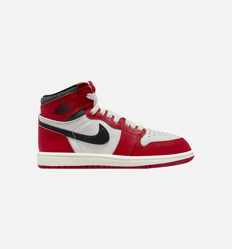 Air Jordan 1 High OG Chicago Lost & Found Preschool Lifestyle Shoe - Red/Black Limit One Per Customer