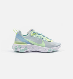 NIKE BQ2728-100
 React Element 55 Womens Lifestyle Shoe - White/Frosted Spruce-Barely Volt Image 0