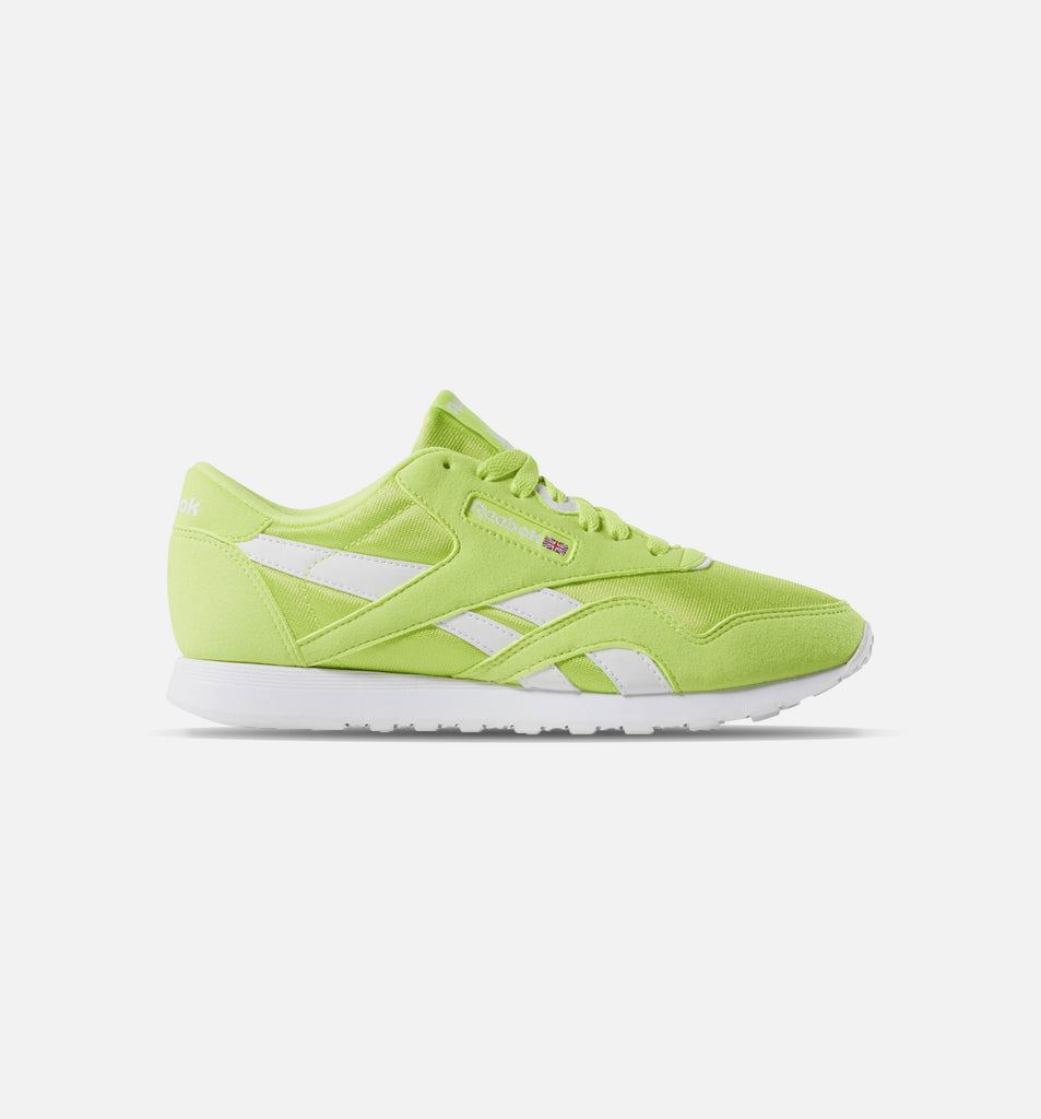 Color Nylon – Reebok Shoe Classic CN7449 - Mens Lime/White Neon