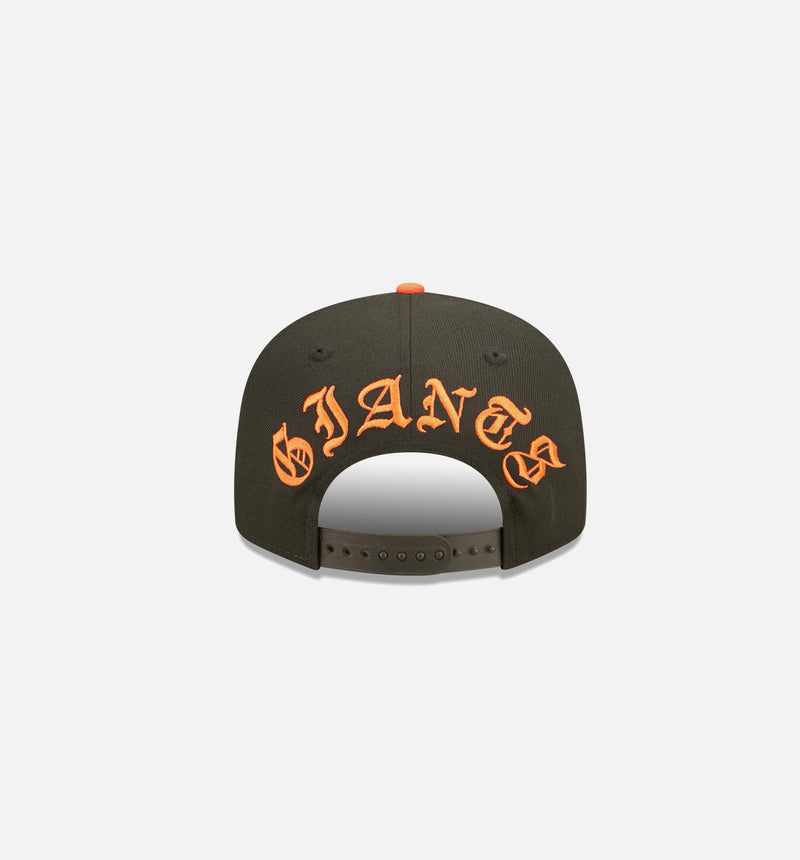 San Francisco Giants Backletter Arch 9FIFTY Snapback Mens Hat - Black/Orange