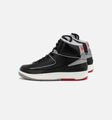 Air Jordan 2 Retro Black Cement Grade School Lifestyle Shoe - Black/Cement Grey