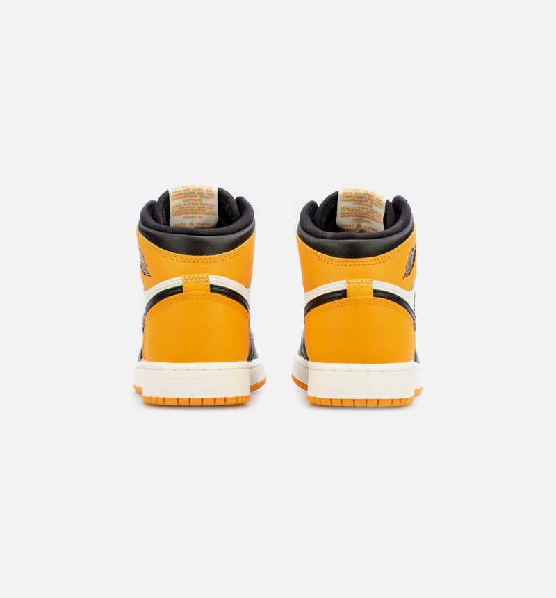 Air Jordan 1 Retro High Taxi Grade School Lifestyle Shoe - Black/Yellow Free Shipping
