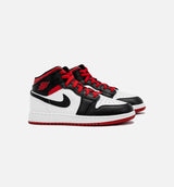 Air Jordan 1 Retro Mid Gym Red Grade School Lifestyle Shoe - Black/Red