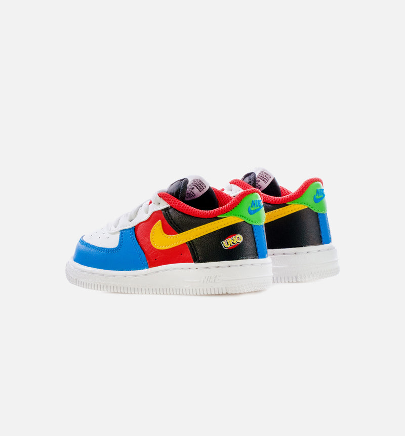 Air Force 1 UNO Infant Toddler Lifestyle Shoe - Black/Red/Multi Free Shipping