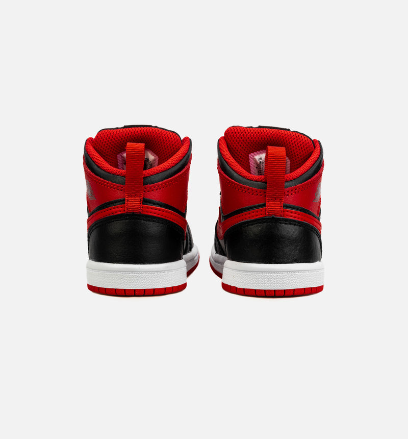 Air Jordan 1 Mid Infant Toddler Lifestyle Shoe - Black/Red