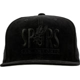 San Antonio Spurs NBA Bottom Line Logo Snapback Hat Men's - Black