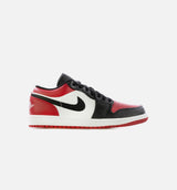 Air Jordan 1 Low Bred Toe Mens Lifestyle Shoe - White/Black/University Red Limit One Per Customer