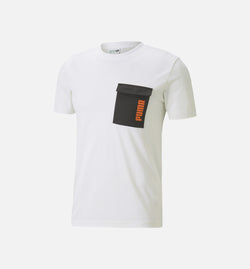 PUMA 598723 02
 Central Saint Martins X Puma Jacquard Tee Mens T-Shirt - White/Black/Orange Image 0