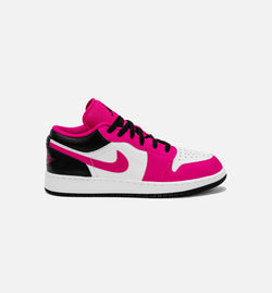JORDAN DZ5365-601
 Air Jordan 1 Retro Low Fierce Pink Grade School Lifestyle Shoe - White/ Fierce Pink Image 0