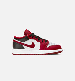 JORDAN 553560-163
 Air Jordan 1 Low Reverse Black Toe Grade School Lifestyle Shoe - Red/Black Free Shipping Image 0