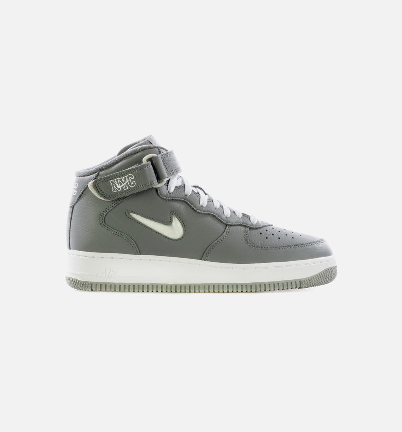 Air Force 1 Mid NYC Mens Lifestyle Shoe - Cool Grey/White/Metallic Silver