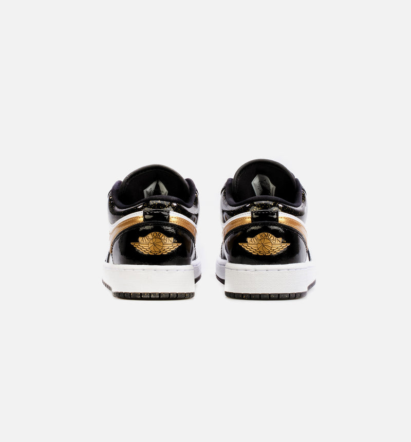 Air Jordan 1 Low SE Gold Toe Grade School Lifestyle Shoe - Black/Gold