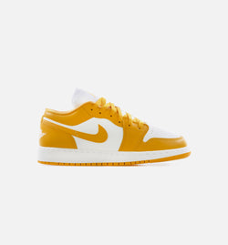 JORDAN 553560-171
 Air Jordan 1 Low Grade School Lifestyle Shoe - White/Yellow Limit One Per Customer Image 0