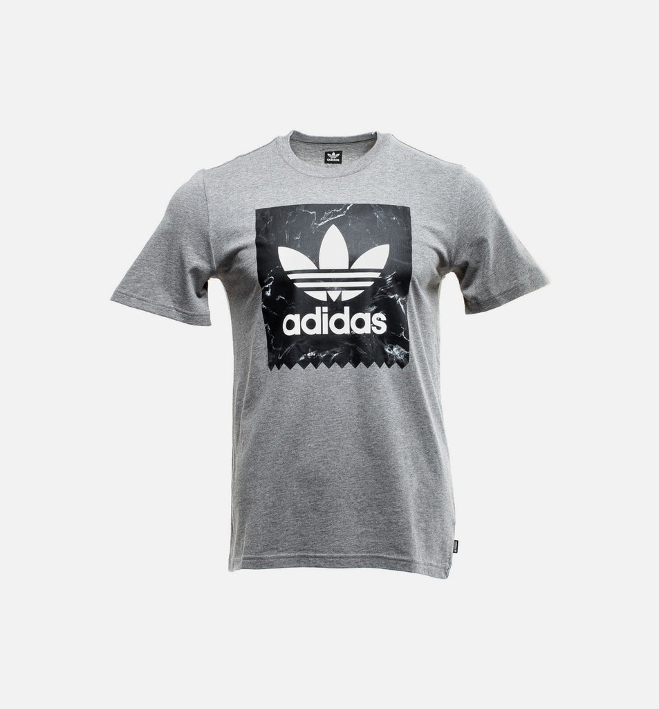 adidas DH3938 Marble Bb Mens T-Shirt Core Heather/Black/White