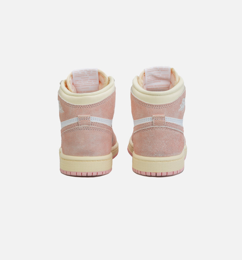 Air Jordan 1 Retro High OG Washed Pink Preschool Lifestyle Shoe - White/Pink