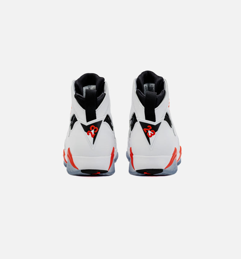 Air Jordan 7 Retro White Infrared Mens Lifestyle Shoe - White/Crimson
