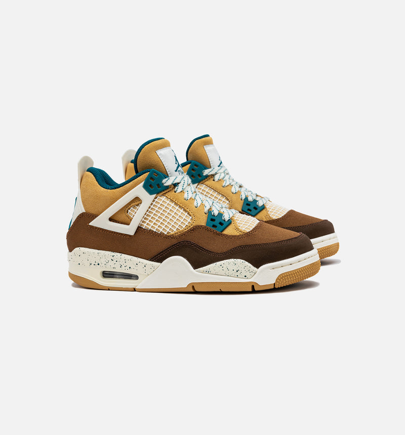 Air Jordan 4 Retro Cacao Wow Grade School Lifestyle Shoe - Cacao Wow/Geode Teal Free Shipping