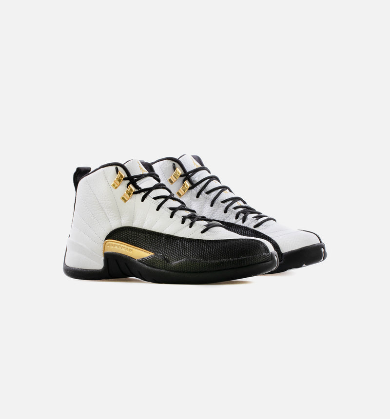 Air Jordan 12 Retro Royalty Mens Lifestyle Shoe - White/Black/Metallic Gold Limit One Per Customer