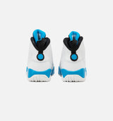 Air Jordan 9 Retro Powder Blue Grade School Lifestyle Shoe - Summit White/Black/Powder Blue