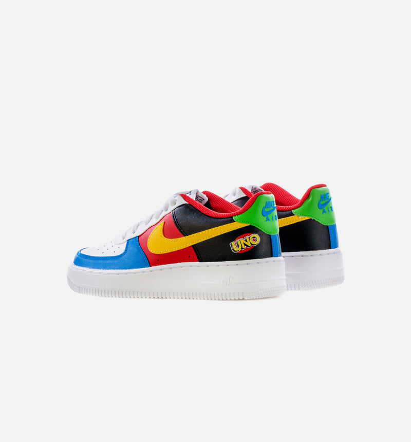 Air Force 1 UNO Grade School Lifestyle Shoe - Black/Red/Multi Free Shipping