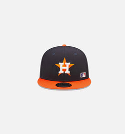 NEW ERA 60243391
 Houston Astros Backletter Arch 9FIFTY Snapback Mens Hat - Blue/Orange Image 0