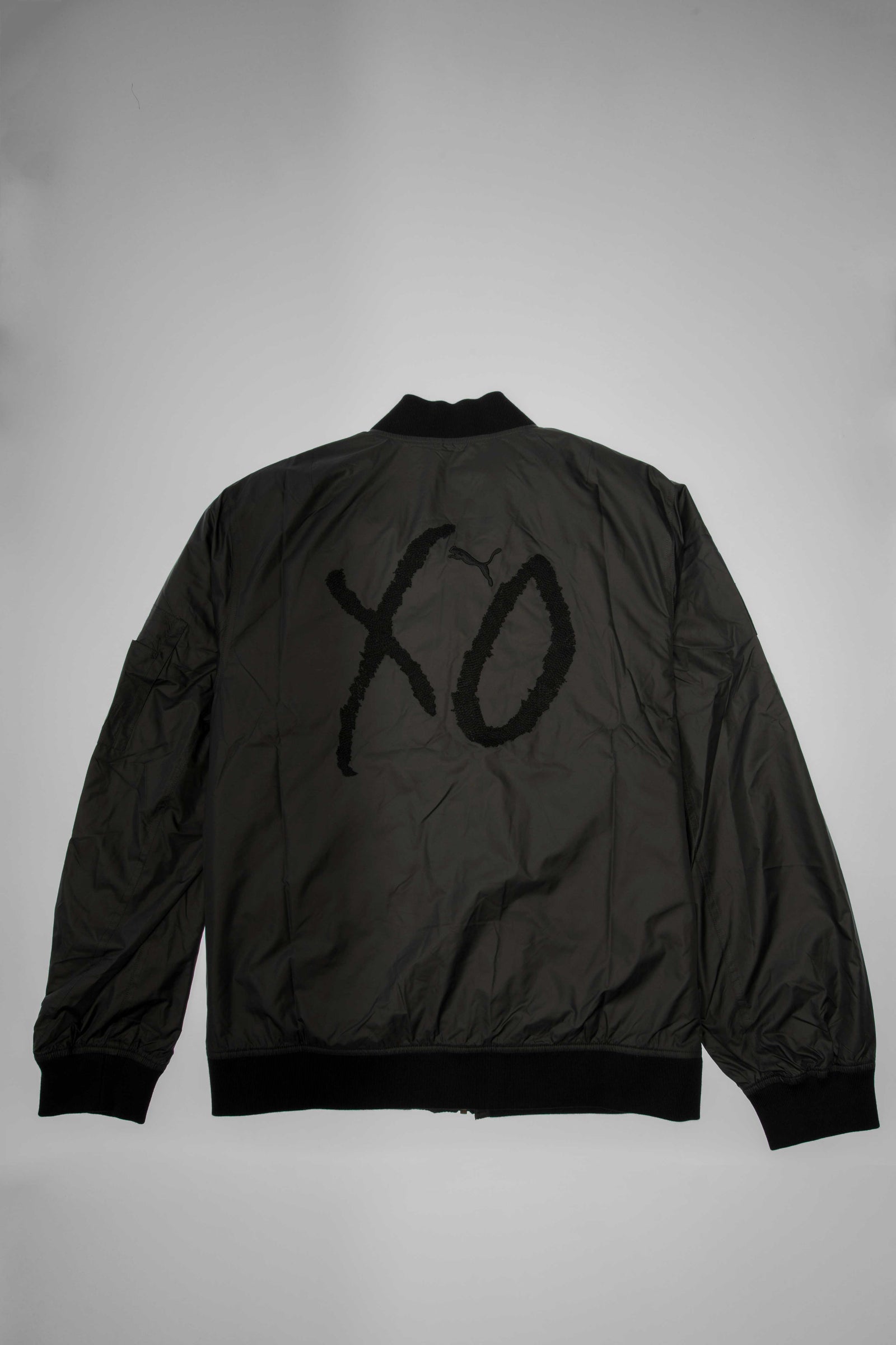 PUMA 575344 01 The Weeknd Collection Xo Mens Nylon Bomber Jacket Black Black ShopNiceKicks