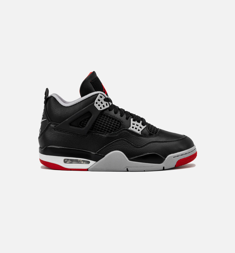 Air Jordan 4 Retro Bred Reimagined Mens Lifestyle Shoe - Black/Fire Red/Cement Grey/Summit White Limit One Per Customer