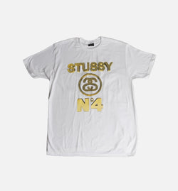 STUSSY 1903585-WHT
 Stussy No 4 Gold Tee - White Image 0