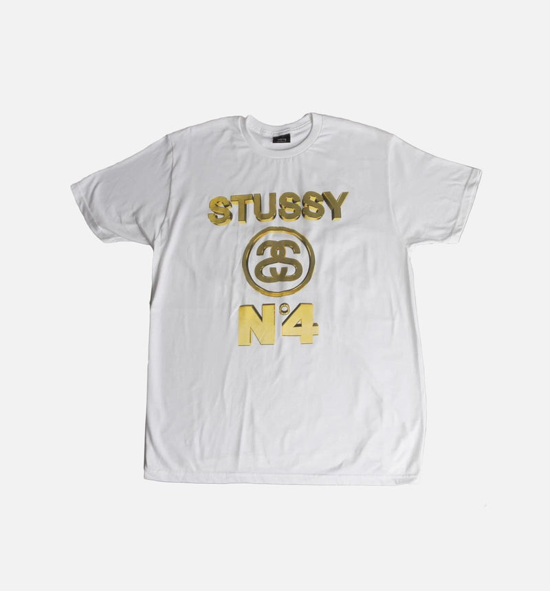 Stussy No 4 Gold Tee - White