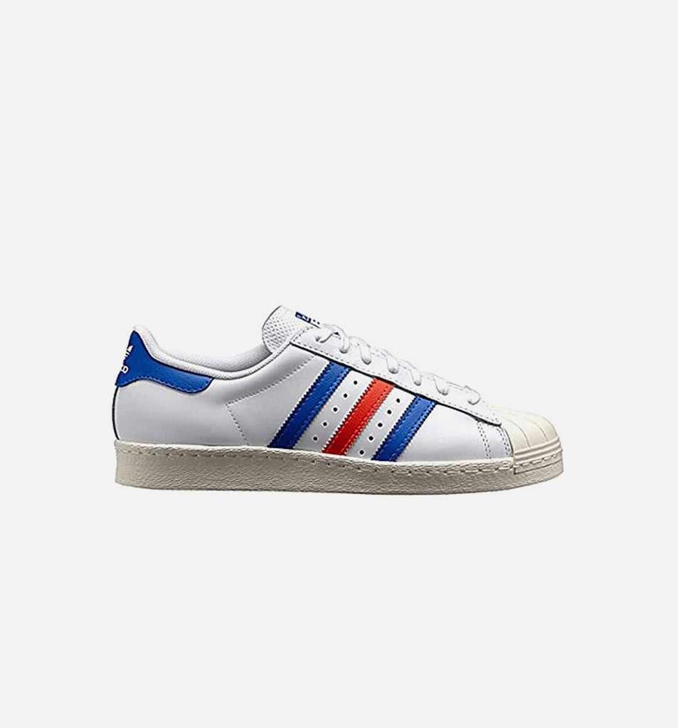 Adidas superstar mens red white blue best sale